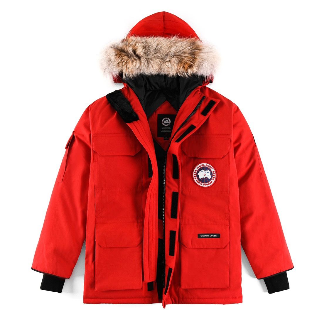 Canada goose/加拿大鹅 08款羽绒服 远征派克大衣 大红色