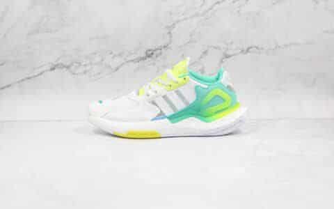 阿迪达斯Adidas Day Jogger 2021 Boost夜行者二代陈奕迅同款爆米花复古跑鞋白绿色 GW4913