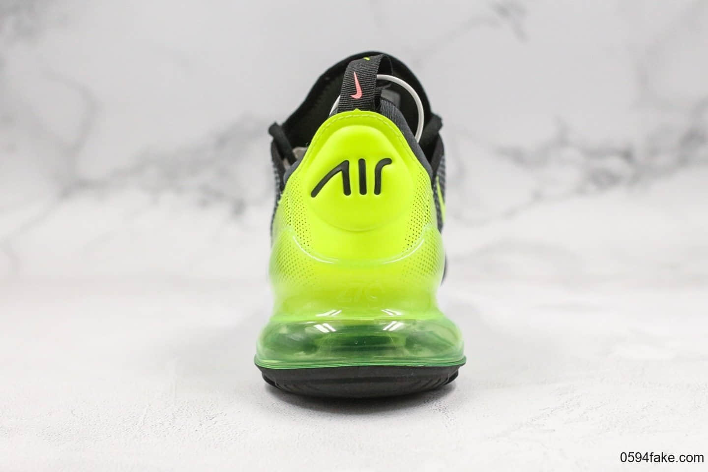 耐克Nike Air Max 270黑灰荧光绿3M满天星 - 耐克跑步鞋, 耐克半掌气垫, 耐克Air Max 270, Nike Air Max, Nike, AQ9164-101, Air Max 270