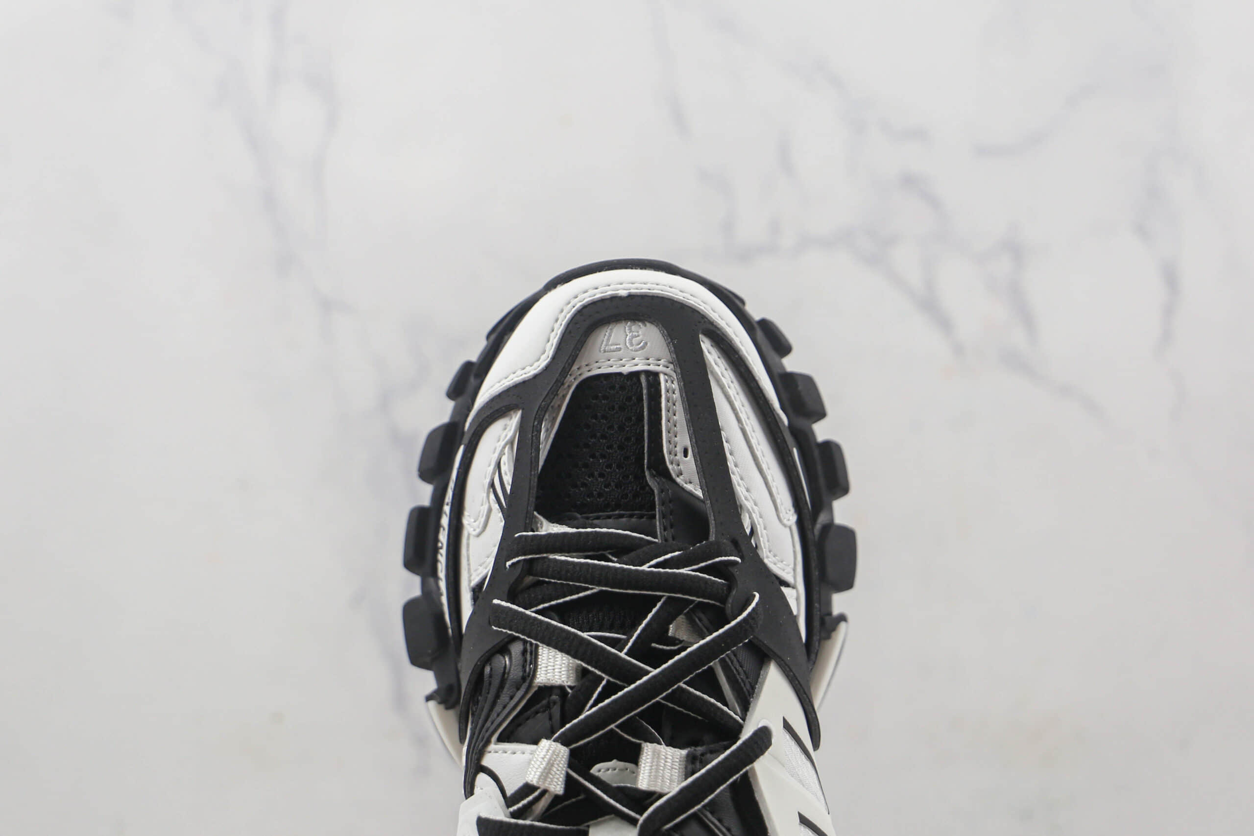 巴黎世家Balenciaga Sneaker Tess s.Gomma MAILLE WHITE ORANGE莞产顶级巴黎世家3.0半托黑白色老爹鞋 - 莞产巴黎世家, 巴黎世家半拖, 巴黎世家3.0