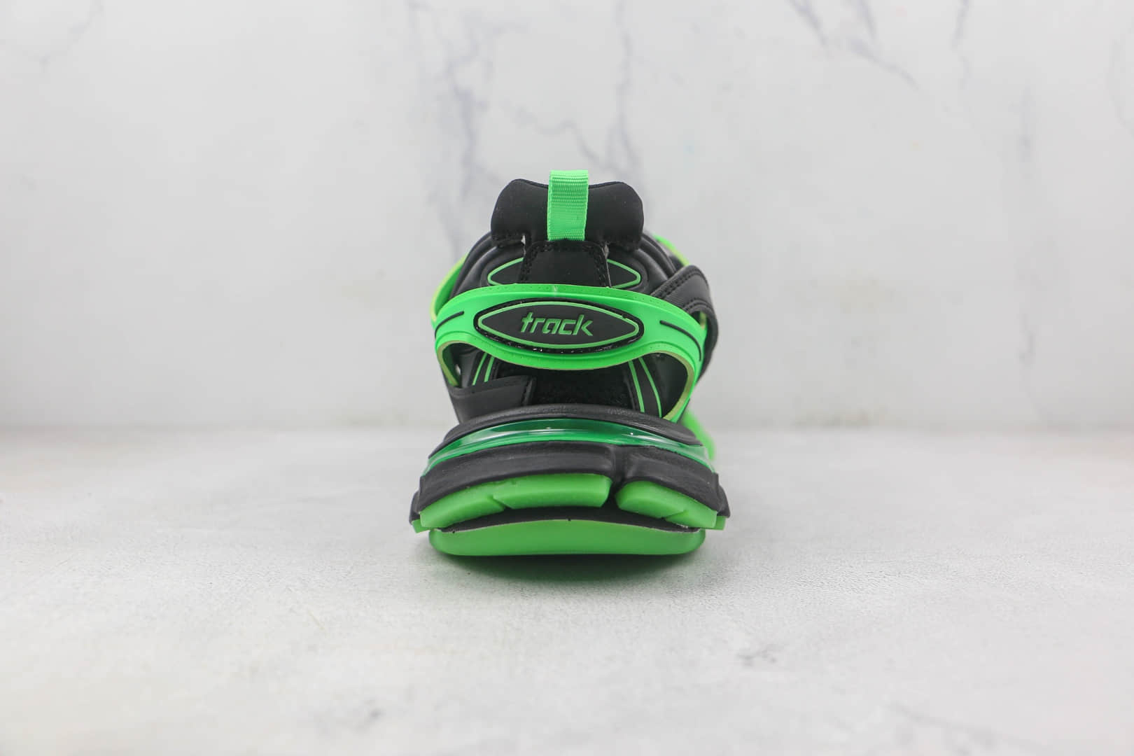 巴黎世家Balenciaga Track Mule Clear Sole Sneakers 3.0复刻三代复古老爹鞋黑绿色 - 莞产巴黎世家, 巴黎世家三代, 复古老爹鞋, Sneakers