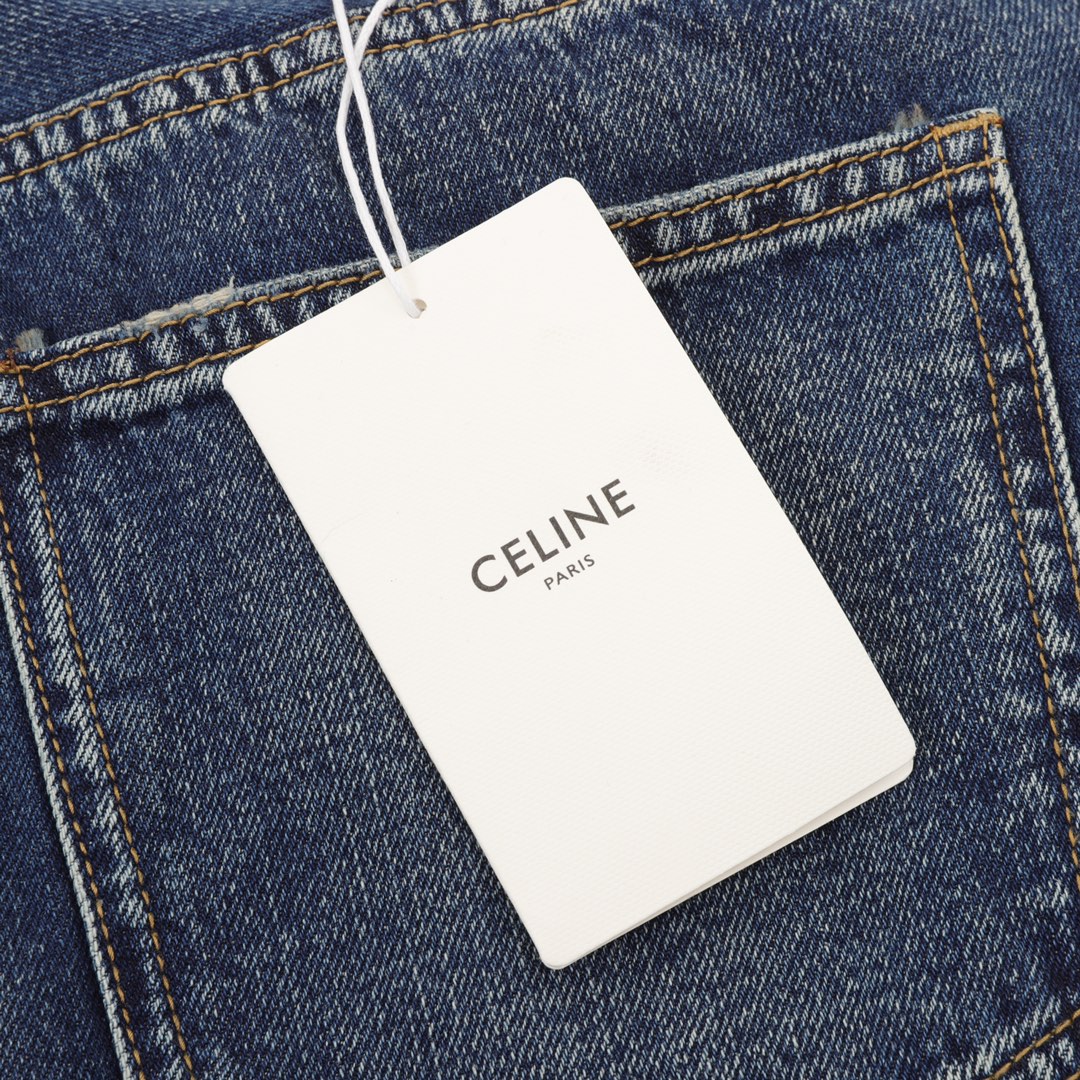 CELNE/赛琳 新款刀割牛仔长裤 -