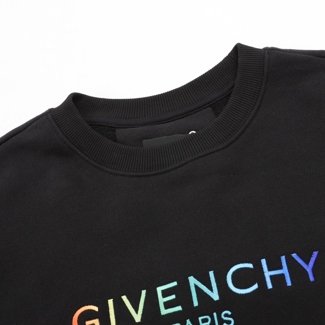Givenchy/纪梵希 22FW 彩色刺绣字母徽标圆领套头卫衣 -