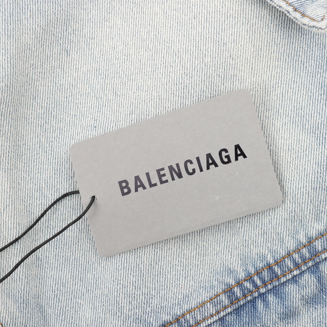 Balenciaga巴黎世家BLCG 24SS 尺码标识牛仔外套 -