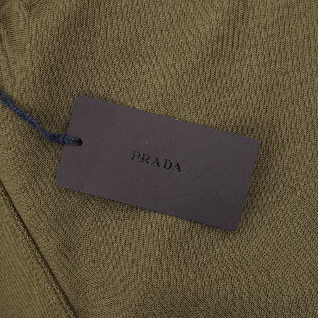 Prada/普拉达 logo刺绣三角标尼龙口袋长裤 -