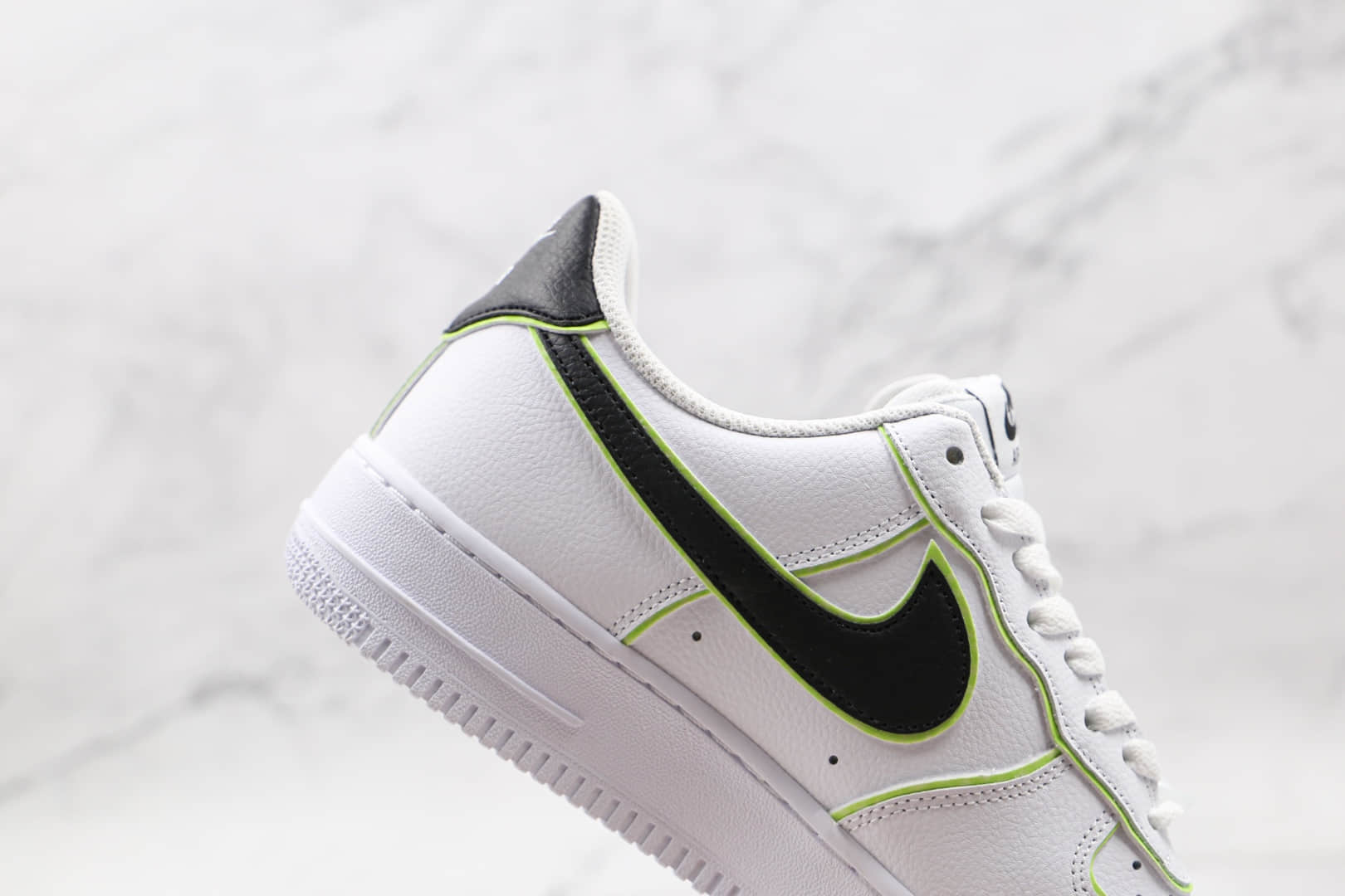 耐克Nike AIR FMRCE 1低帮空军一号白黑绿色板鞋 CW2288-304 - 耐克空军一号白黑绿色, 耐克低帮空军一号, 空军一号白黑, 低帮空军一号, Nike, CW2288-304